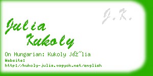 julia kukoly business card